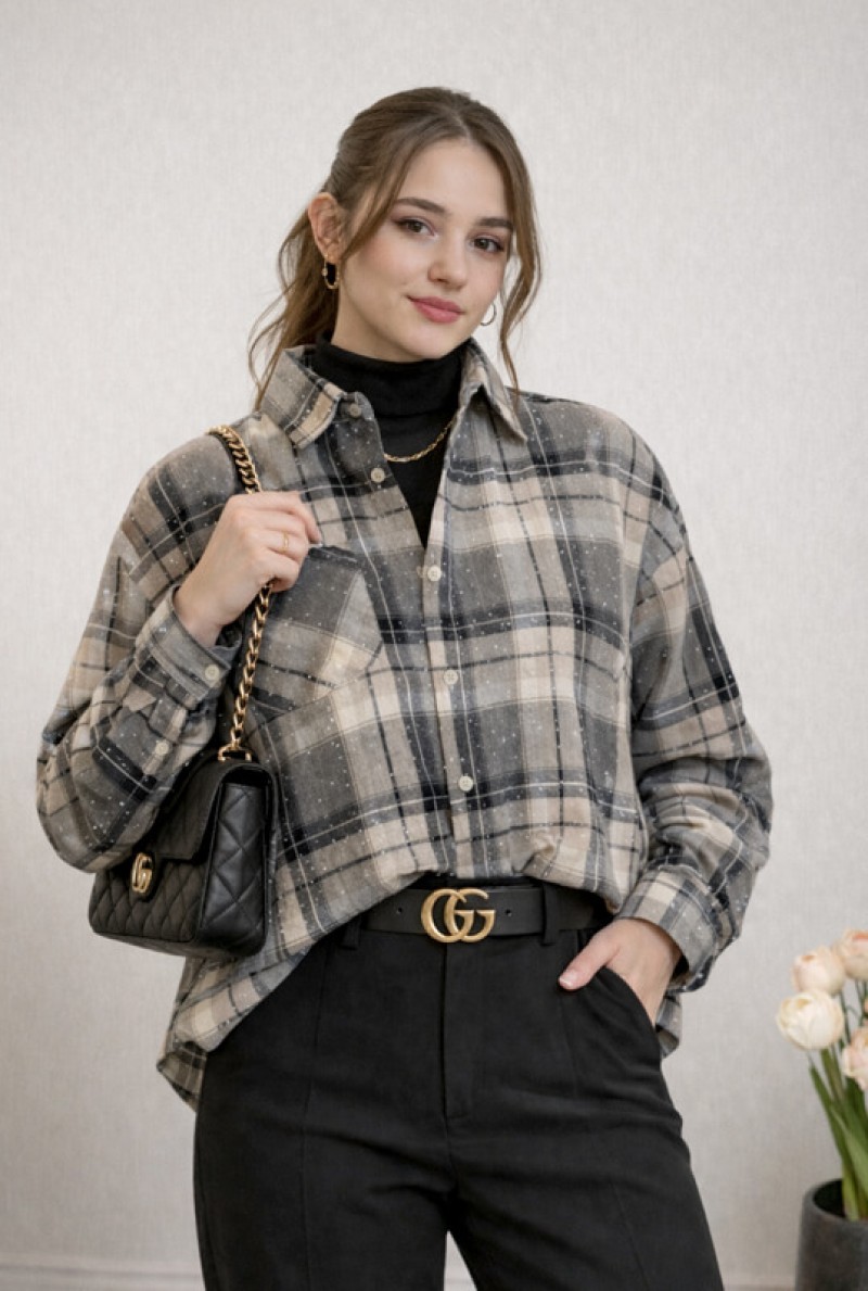 Elsa Ekose Oversize Gömlek