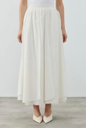 Lora Katmanlı Şifon Etek