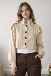 Nora Dik Yaka Kısa Ceket